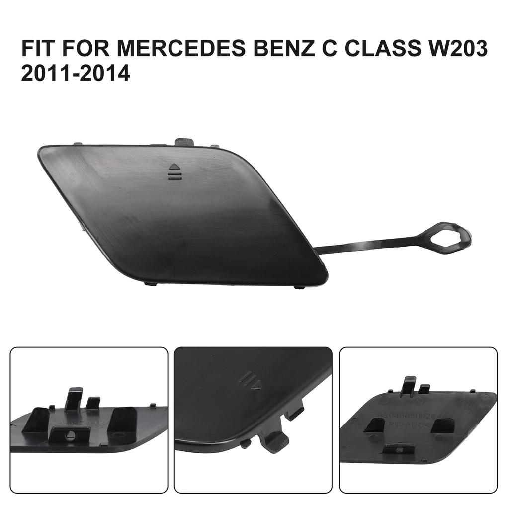 Tow Hook Cover Cap Front Bumper Primed for Mercedes W204 C300 C350 2011 2012 OE Replacement Part Number 2048850426 License Plate Covers Frames 6