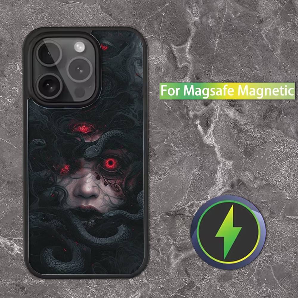 

Spooky Scary Red Eye Phone Case For iPhone 17,16,15,14,13,12,11,Pro,Max,Plus,Mini,SE Magsafe Magnetic Wireless Charging iPhone14