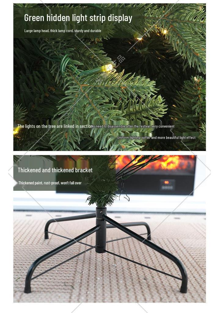 Three-Dimensional Glowing Christmas Tree with Lights for Home and Mall Decoration