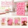 Food Grade Silicone Fondant Mold Crown Bow Design Multiple Cavities Silicone Mold Smooth Surface Heat Resistant Sugar Paste Mold