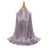 New Satin Silky Simulation Silk Long Scarf Shawl Pleated Solid Color Women's Long Scarf Headscarf