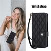 Luxury Crossbody Lanyard Leather Wallet Card Phone Case for Samsung Galaxy Z Fold 5 4 3 Wrist Rope Flip Stand Cover