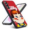 Cartoon Fujiya Peko Milky Girl Boy For Samsung Galaxy S23 S24 S25 Ultra S22 Plus S21 Black Soft Case Waterproof Soft Case