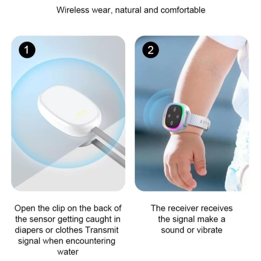 Allarme Enuresi Wireless Dispositivo Portatile con Promemoria Vibrante Allarme Umidità Urina Bambini