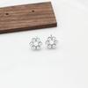 Mini Imitation Pearl Hollow Round Circle Geometry Stud Earring for Women Jewelry Christmas Girl Gift