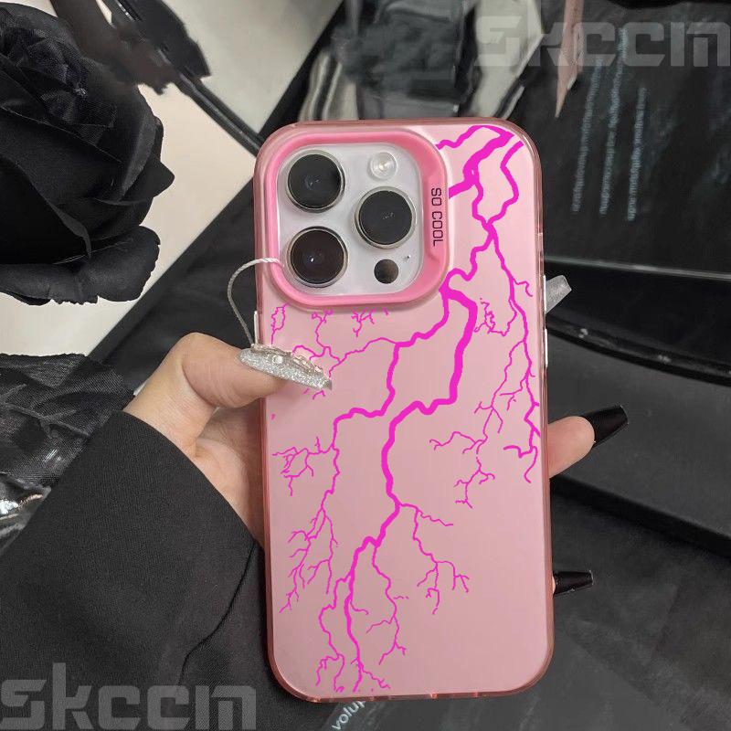 Super Cool Lightning Design TPU Basic Phone Case For iPhone 16 Pro Max 11 12 13 14 15 16E XS X XR 7 8 Plus Shockproof Hard Cover