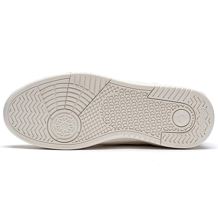 Li Ning Abrasion Resistant Breathable Low top Skateboard Shoes Women's Ecru AGCS252-10