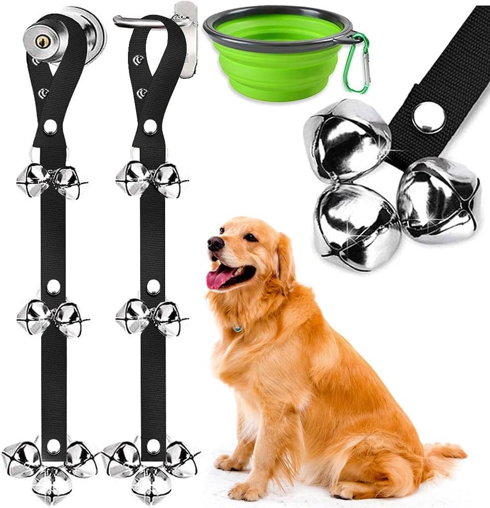 Haustier Glöckchen Seil Katzenanglerspielzeug Ausgangsalarm Trainings Türklingel Seil Anti Hund Kratz Biss Türverkleidung Hohe Qualität Edelstahl Glöckchen
