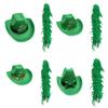 StPatrick Day Celebration Green Hat Festival Themed Party Velvets Fedora Hat Shamrock Top Hat Scarf Irish Accessories