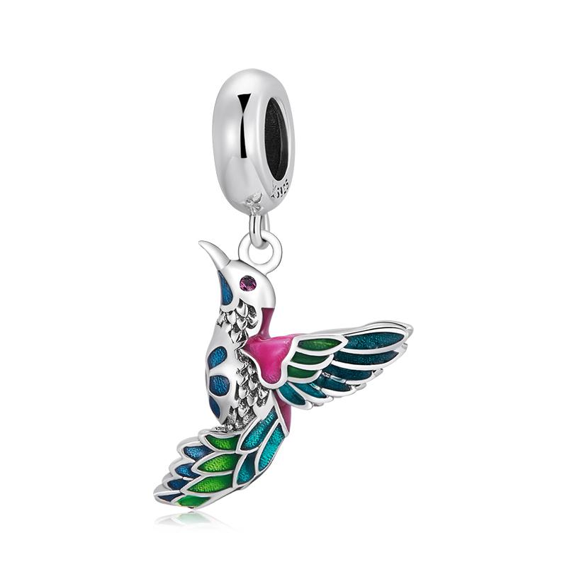 Bamoer 925 Silver Ladybug Charm Fit DIY Bracelet & Bangle Turtle Pendant Jewelry Birds Pendant Animal Charms Collection