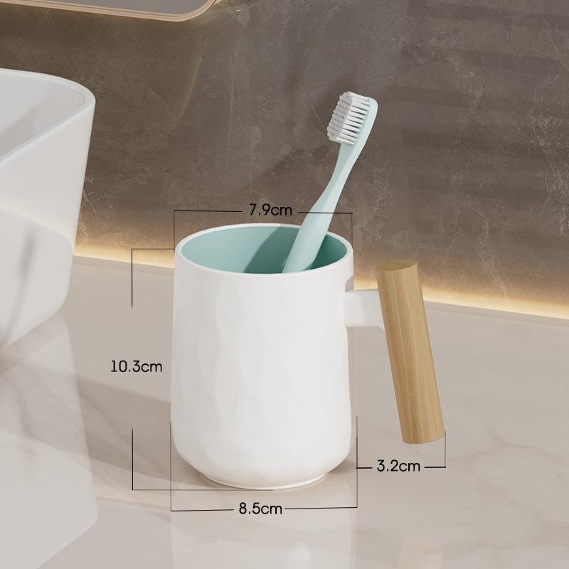 Ceramic Simple Mouthwash Cup Plastic Washing Cup Household Creative Toothbrush Cup Light Luxury Tooth Cup