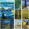 Słynny Van Gogh Taras Kawiarniowy Nocą Olej Reprodukcje Druk Plakat na Płótnie Sztuka Ścienna Obraz do Salonu Wystrój Domu