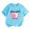 Crew Neck Short Sleeve 100% Cotton T-Shirt for Boys Girls, Just a Girl Who Loves Gymnastics Printed Casual Comfortable Tee for Daily Wear Gymnastics S