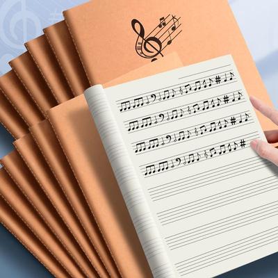 Caiet de portativ muzical elementar pentru începători – Format mare