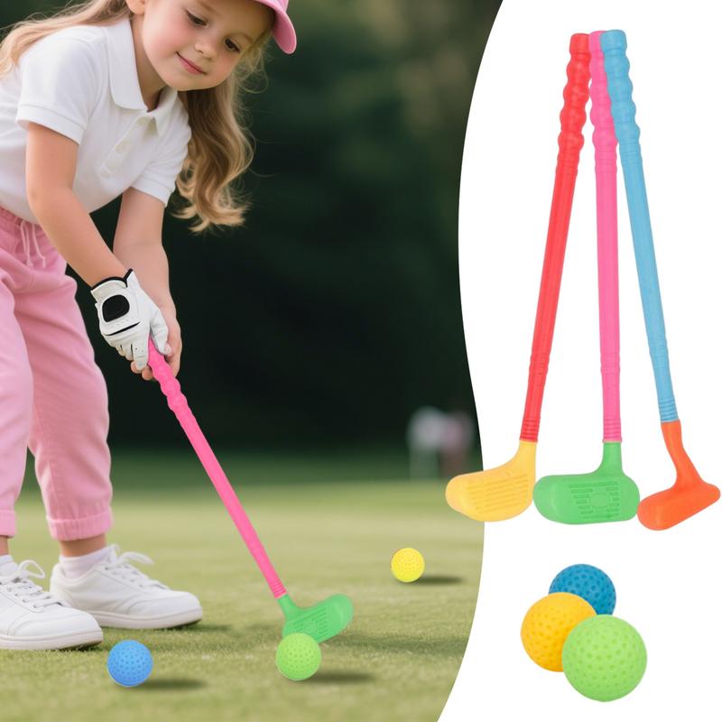 Kids Golf Clubs Toddler Outdoor Toys Golf Interactive Family Bonding Game for Backyard Garden Indoor Outdoor Preschool Sports