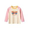 Children's Clothing Round-Neck T-Shirt, New Spring Model for Small and Medium-Sized Children, Pure Cotton Printed Base Shirt, Trendy Baby Girl Clothes