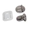 10 Sets Tuck Lock Clasp Catch Silver Black 25mm Wide Duck Tongue Lock with 30x39mm Base Plate for