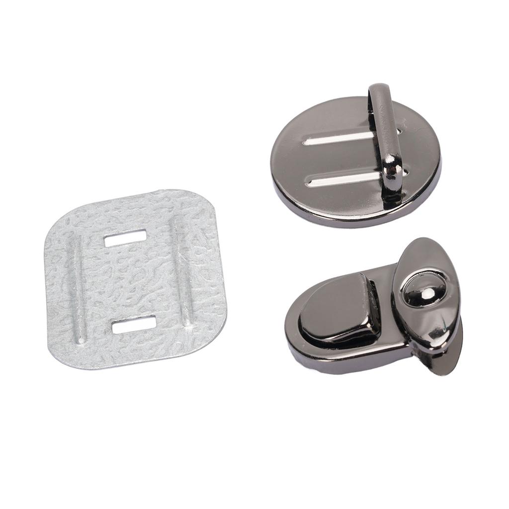 10 Sets Tuck Lock Clasp Catch Silver Black 25mm Wide Duck Tongue Lock with 30x39mm Base Plate for