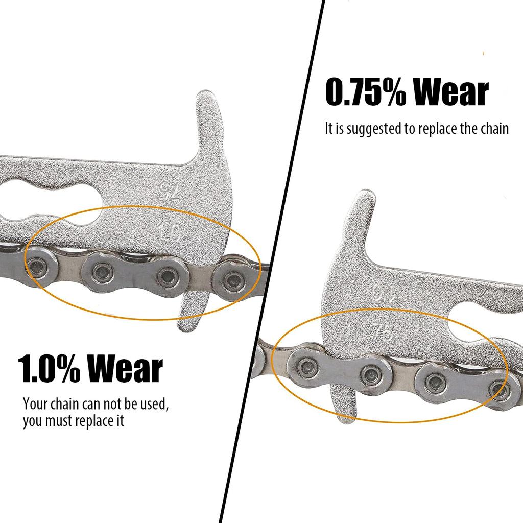 Bicycle Chain Wear Checker Measuring Ruler Professional Repair Tool For Road MTB Hybrid Bike Chain Replacement Maintenance Kit