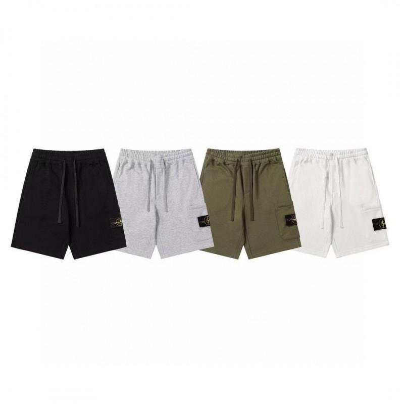 Stone Island Solid Color Sports Shorts Drawstring Casual Pants Men Streetwear