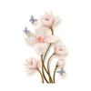 New Chinese Simple and Elegant Flower Butterfly Sticker Bathroom Waterproof Toilet Cover Toilet Sticker Self-adhesive