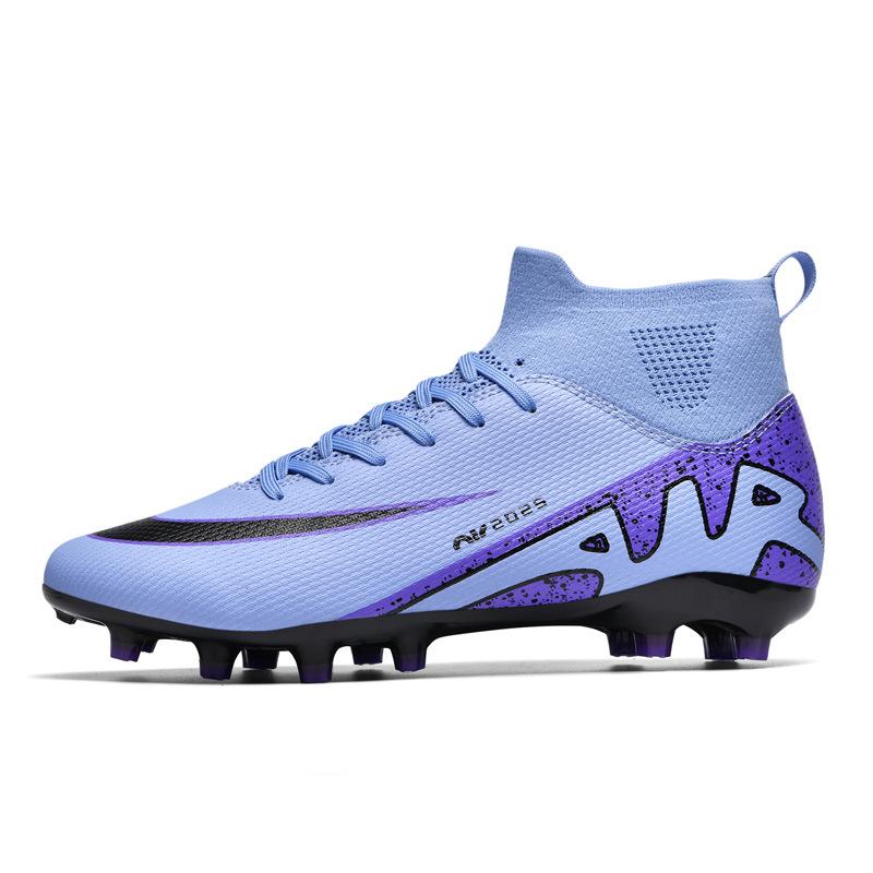 Football Shoes High Top Socks Shoes Men's and Women's AG Length and Short Nails Leather Foot Youth Student Manufacturer Football Shoes