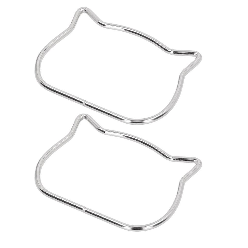 2 Stück Gepäckzubehör Metall-Handtaschengriff Gold Silbernes Taschengestell Katzenkopf Metall-Handtaschengriff Handgefertigte Gewebte Tasche