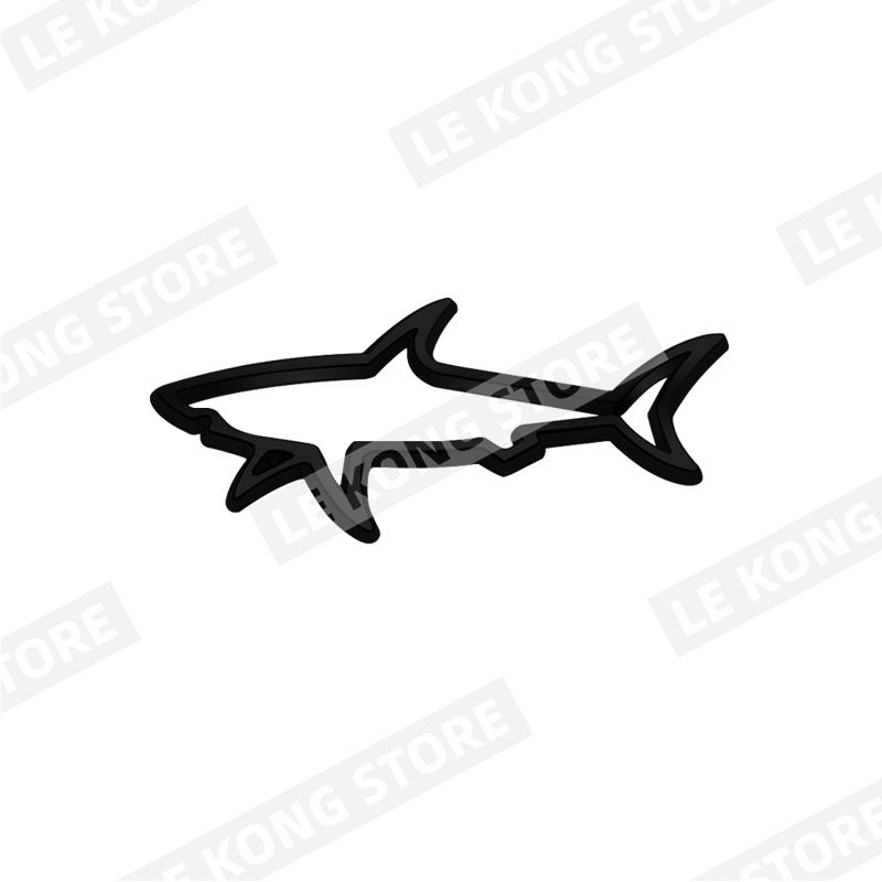 Hollow Fish Shark Badge Car Head Trunk Body Sticker Decal Emblem Accessories For Skoda Opel Jaguar Toyota Jeep Metal Car Styling