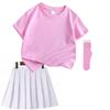 Colorful Children's Short Sleeve T-shirt Set for Kindergarten Sports and June 1st Performances.