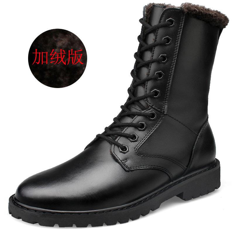 Large Size Martin Boots Men's Cotton Shoes 48 High Top 49 Cowhide 50 Velvet Thermal Tooling 51 Black Extra Large Size 52 Men's Shoes