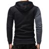 Men's Casual Patchwork Sports Sweatshirt Long Sleeve Hooded Pullover Top