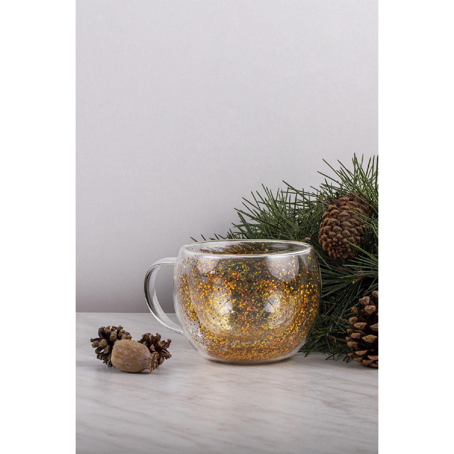

Double Walled Borosilicate Mug - Glitter