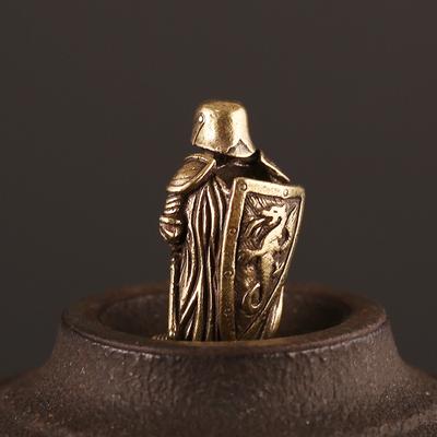 DIY mosaz Venkovní nářadí Zbroj Rytíř Nůž Korálky Přívěsek Vintage Barevný Deštník Provaz Korálky Figurky Zdobené Rukodělné figurky