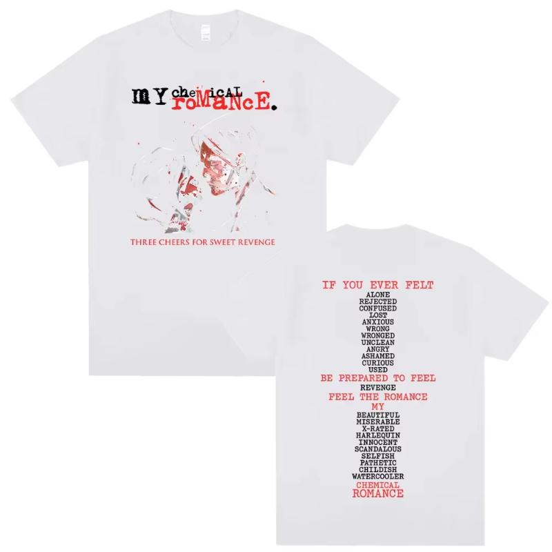 Famous My Chemical Romance Band Three Cheers for Sweet Revenge T-shirts Men Women Rock Punk Emo Retro Tshirt Male Fashion Tops
