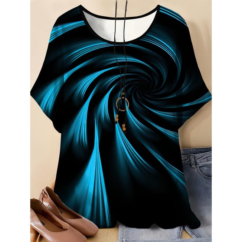 

Plus Size--Women s Round Neck Short Sleeve T-Shirt 5XL