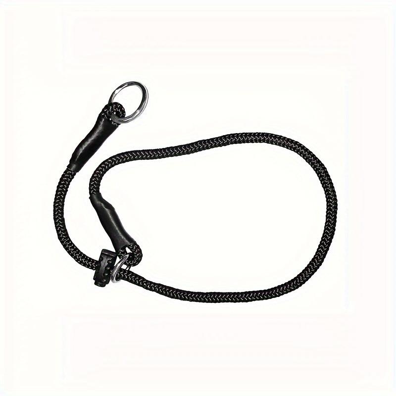 Polyester Fiber Dog Training Leash with Adjustable Slip Collar - Durable Choke Loop for Behavioral Training, Non-Asphyxiation Co