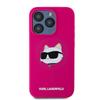 Karl Lagerfeld Klhmp15Lschpplf Iphone 15 Pro 6.1 Růžový/Fuchsiový Tvrdé pouzdro Silikonová Hlava Choupette Magsafe