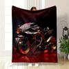 Futuristic Motorcycle Design with Sharp, Glowing Red and Gold Accents. for All Seasons Blanket Lunch Break Throw Gift