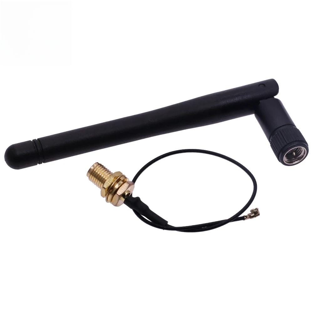 

2.4GHz 3dBi WiFi 2.4g Antenna Aerial RP-SMA Male wireless router+ 17cm PCI U.FL IPX to RP SMA Male Pigtail Cable ESP8266 ESP32