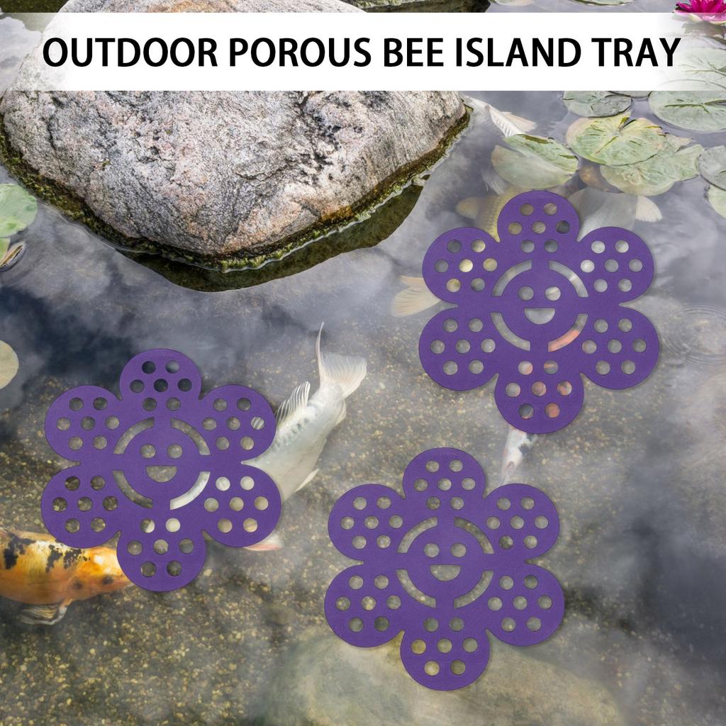 4-teiliges kreatives bienenförmiges Tablett mit porösem Entwässerungsdesign, praktische Kleinigkeiten für Gartenbalkon, vier Farben zur Auswahl
