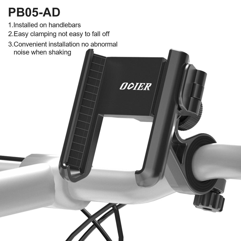 ODIER Universal 360 Degree Cell Phone Stand Flexible Mobile Clip Mount Quickly Lock Bike Phone Holder for Bicycle Motorcycle Manual clip