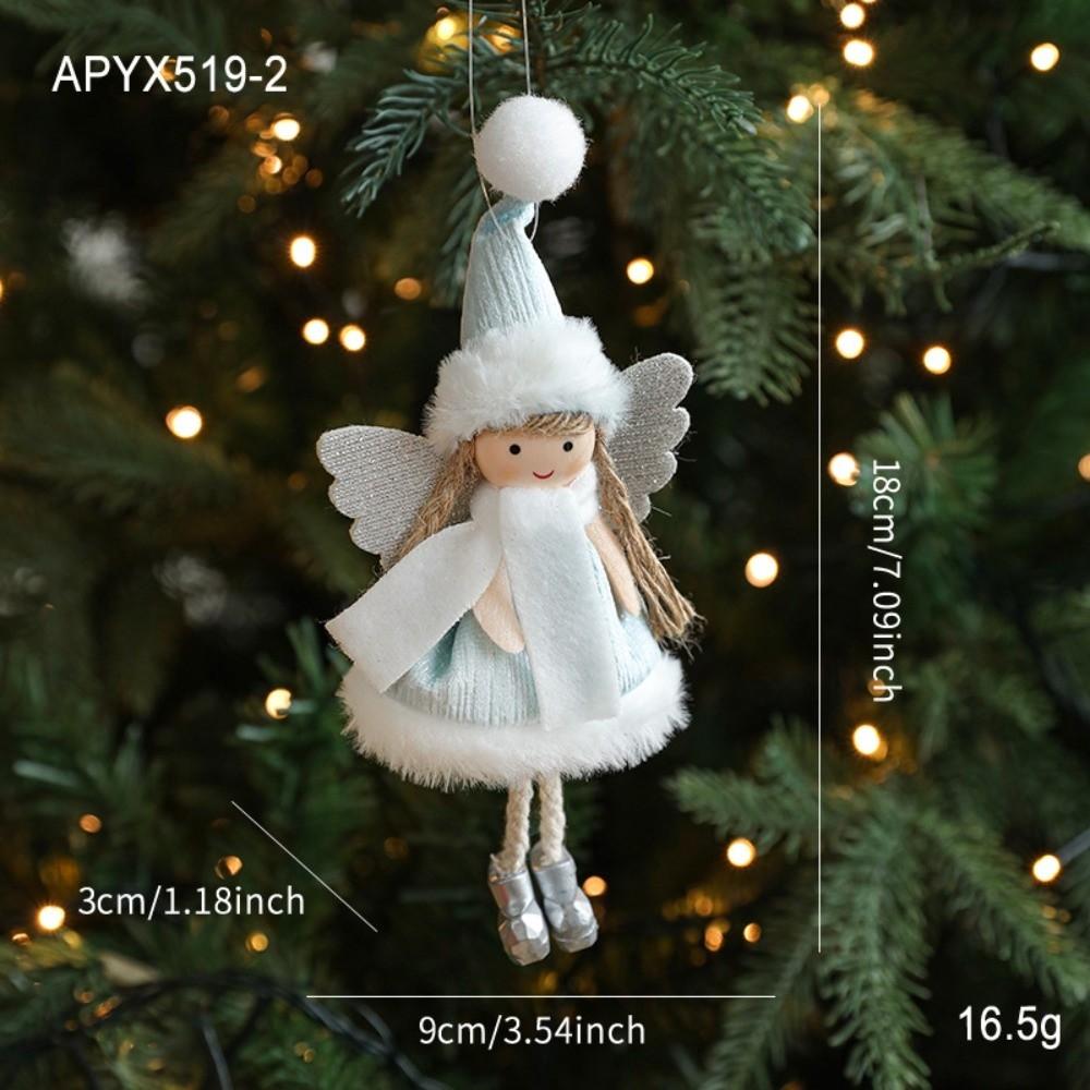 Cute Angel Girl Doll Ornaments Fabric Animal Pendants Christmas Gift Doll Decorations Christmas Tree Hanging Ornaments