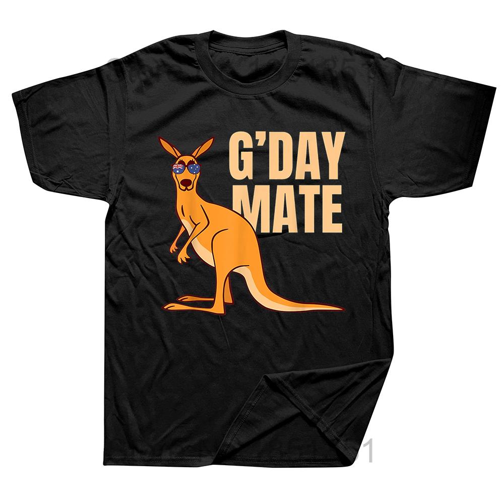 

2024 Australia GDay Mate Shirt Funny Kangaroo Australian Country Flag Men T Shirts Male TShirt Hip Hop Tops Cotton Tees 4XL