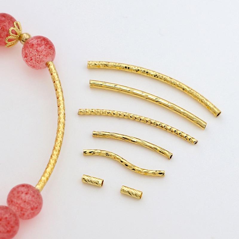 14k Goldgefülltes Gebogenes Hohlrohr Perlenarmband/Halskette Schmuckzubehör