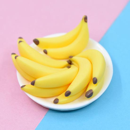 5Pcs Banana Toys Dollhouse Miniature Food Play Ornament Scene Decoration Model