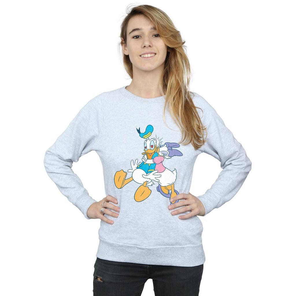 Disney Womens/Ladies Donald And Daisy Duck Kiss Sweatshirt
