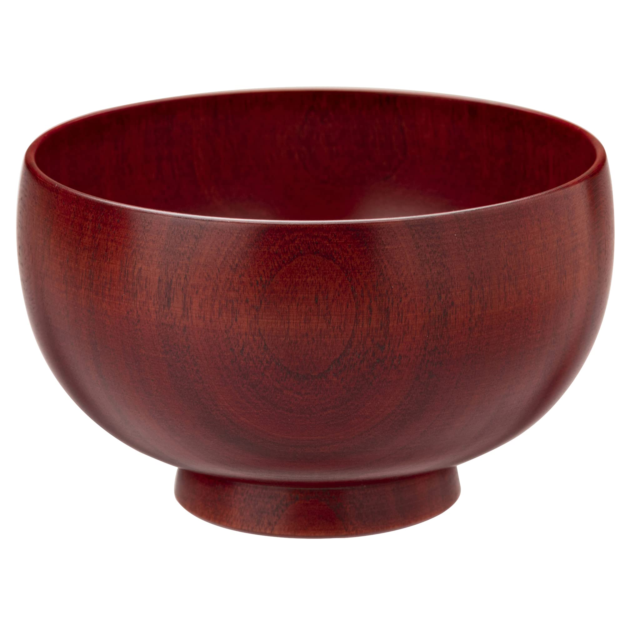 

Shirasagi Mokkou Yamanaka Lacquerware Shirasagi Mokko Soup Bowl, Medium, Approx. 11cm, Cherry Blossom Design, Lacquer Red, Made in Japan