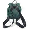 PRADA Bicolor triangle logo Backpack Leather / Nylon Green/Black