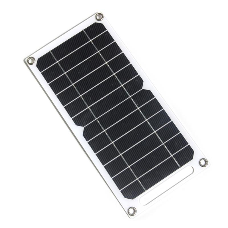 10W Solar Panel 5V Monocrystalline Silicon Solar Cell DIY Cable Waterproof Outdoor Rechargeable Power Charger For Phone