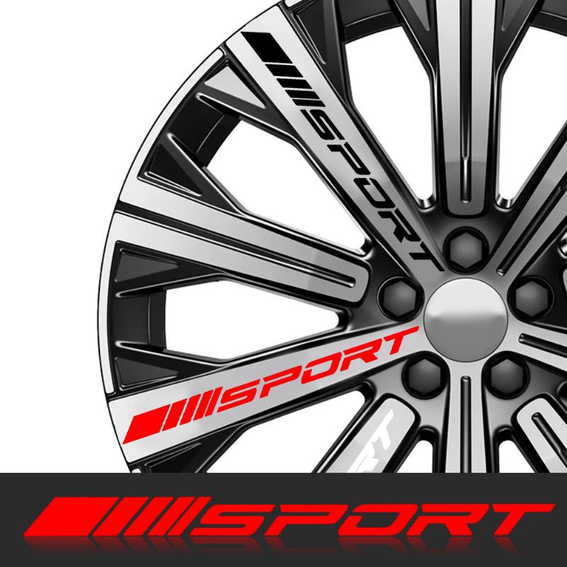 Car Wheel Hub SPORT Sports Stickers Fashione Tire Rims Exterior Decal Decoration Automobile Wheel Hub Sports Decal Sticker